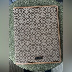 Coach Portfolio with classic Brown and Tan Logo